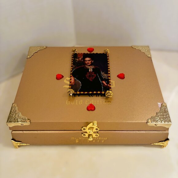 Suenos de Saundra Upcycled, Extremely Rare GOLD EDITION SINISTRO Cigar Box, - Picture 7 of 10